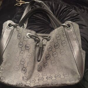 Michael Kors Gray/ Silver Shoulder Bag